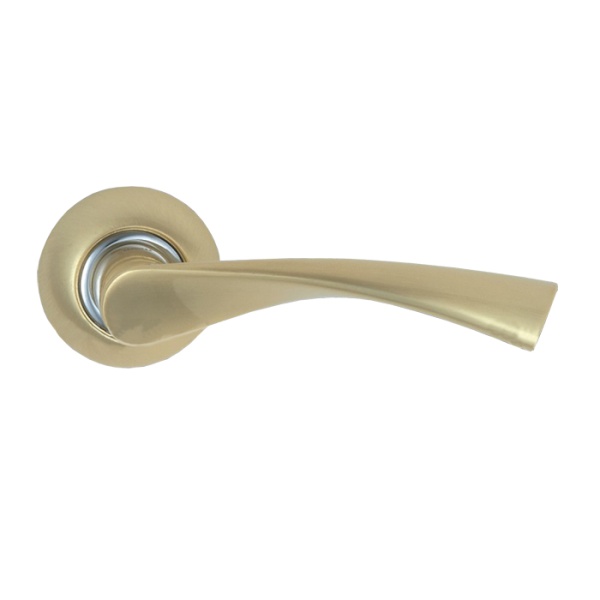 Дверная ручка на круг. накладке, модель R405, цвет пол. латунь (PB) Дверная ручка на круг. накладке, модель R405, цвет пол. латунь (PB)