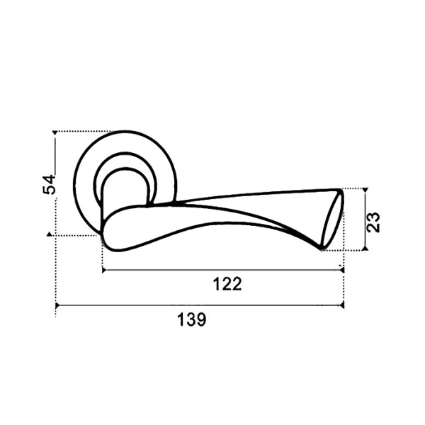 Дверная ручка на круг. накладке, модель R405, цвет пол. латунь (PB) Дверная ручка на круг. накладке, модель R405, цвет пол. латунь (PB)