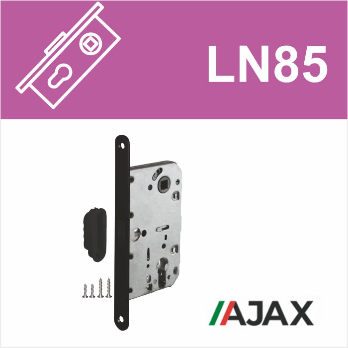 Корпус врезного замка с защелкой LN85-BL