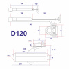 Дверной доводчик D120, цвет серебро (SL), САМИР