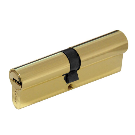 Цилиндровый механизм C100, тип: кл.-кл., 5 перфо кл., цвет: пол. латунь (PB), Самир-Цинк