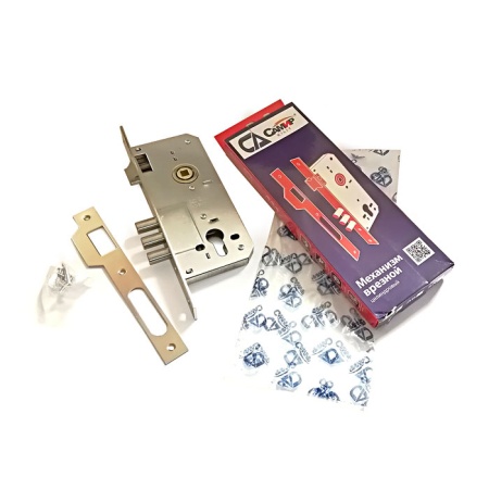 Дверной врезной механизм, под цилиндр, модель 900-3, 3 круг. ригеля, цвет пол. латунь (PB) Дверной врезной механизм, под цилиндр, модель 900-3, 3 круг. ригеля, цвет пол. латунь (PB)