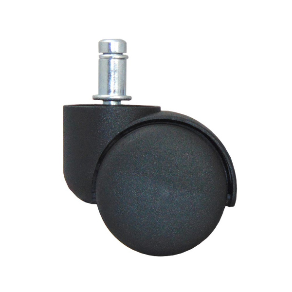 Колесо пластиковое, на штыре, модель 501, 50 мм, черное