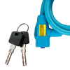 Навесной замок тросовый PD-84 длина 100 см, 2 перфо. ключа, цвет голубой, Самир Kilit