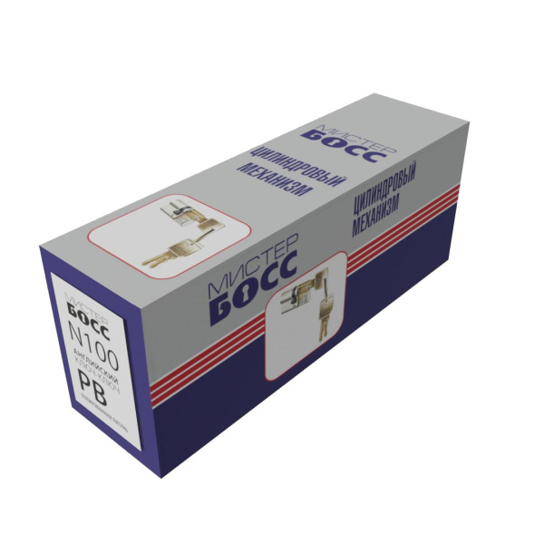 Цилиндровый механизм N100, тип: кл.-кл., 5 анг. кл., цвет: пол. латунь (PB), Мистер Босс Цилиндровый механизм N100, тип: кл.-кл., 5 анг. кл., цвет: пол. латунь (PB), Мистер Босс
