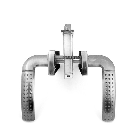 Дверной замок ЗВ4-55 412 (аналог Зенит), ручка перфо, цвет пол. латунь (PB)