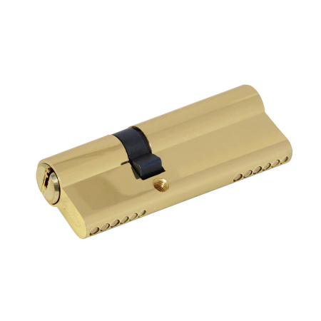 Цилиндровый механизм C90 (35/55), тип: кл.-кл., 5 перфо кл., цвет: пол. латунь (PB), Самир-Цинк