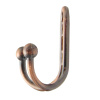 Мебельный крючок 2-рожковый, модель 656, цвет ант. медь (AC), прутковый