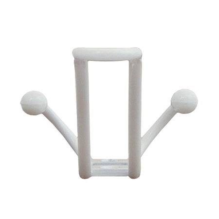 Мебельный крючок 3-рожковый, модель 655, цвет белый (WW), прутковый