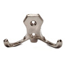 Мебельный крючок 2-рожковый, модель 3021, цвет мат. никель (SN), усиленный