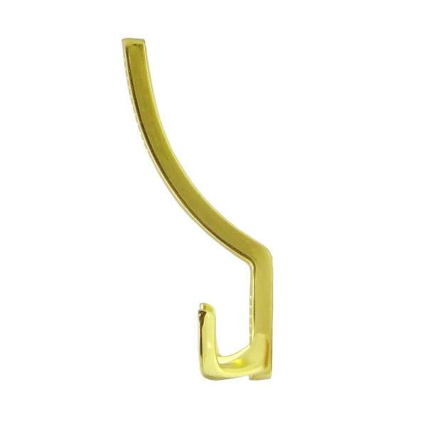 Мебельный крючок 3-рожковый, перфо, модель 8021B, цвет пол. латунь (PB), усиленный