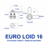 Почтовый замок, модель EURO LOID, корпус 16, 2 анг. ключа, прямой ригель, Самир Kilit
