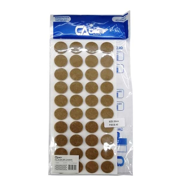 Набор круглых подпятников фетровых, ⌀ 20 мм