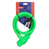 Навесной замок тросовый PD-84 длина 100 см, 2 перфо. ключа, цвет зеленый, Самир Kilit
