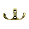 Мебельный крючок 2-рожковый, модель 907S, цвет ант. бронза (AB), маленький