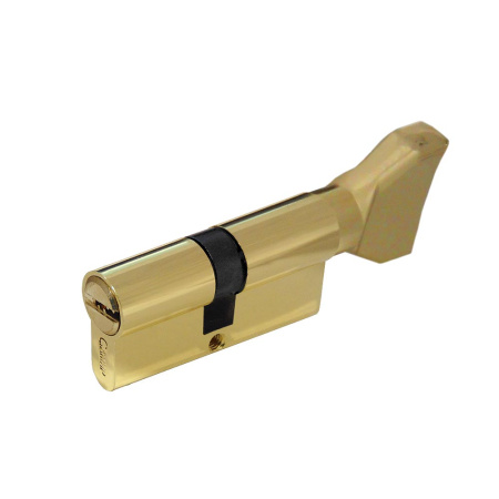 Цилиндровый механизм CW70, тип: кл.-верт., 5 перфо кл., цвет: пол. латунь (PB), Самир-Цинк