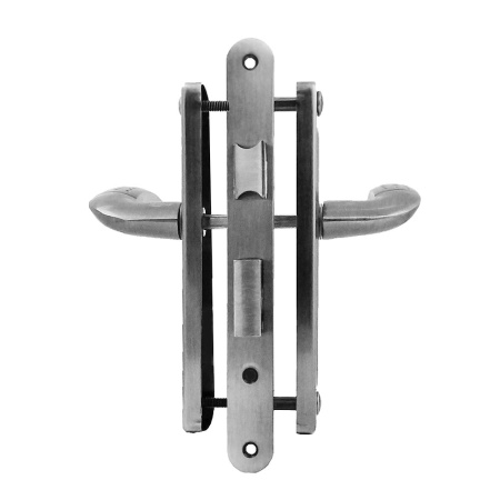 Дверной замок ЗВ4-55 412 (аналог Зенит), ручка перфо, цвет пол. латунь (PB)