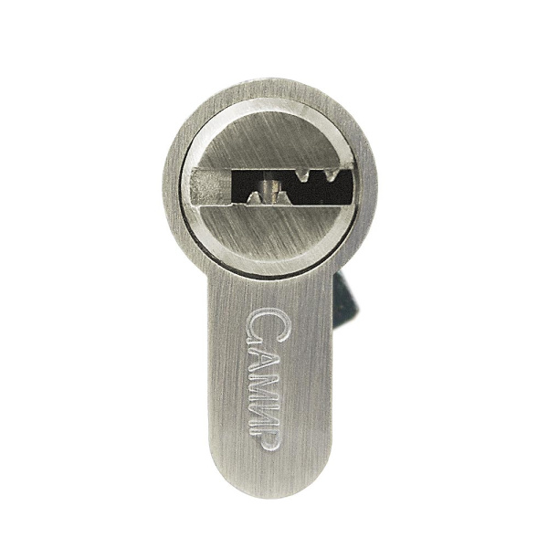 Цилиндровый механизм C60, тип: кл.-кл., 5 перфо кл., цвет: мат. никель (SN), Самир-Цинк