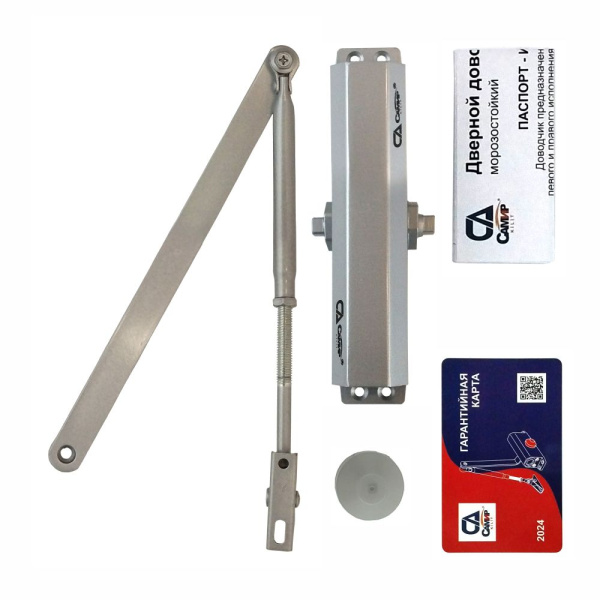 Дверной доводчик D140, цвет серебро (SL), САМИР