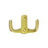Мебельный крючок 2-рожковый, перфо, модель 8020A, цвет пол. латунь (PB) Мебельный крючок 2-рожковый, перфо, модель 8020A, цвет пол. латунь (PB)