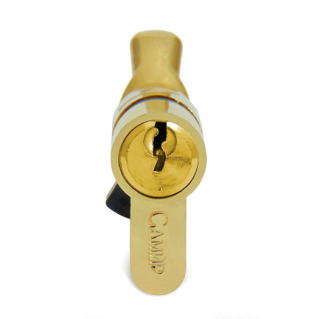 Цилиндровый механизм NW100, тип: кл.-верт., 5 анг. кл., цвет: пол. латунь (PB), Самир-Цинк