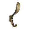Мебельный крючок 2-рожковый, модель 127, овальный, цвет ант. бронза (AB), усиленный