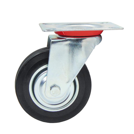 Колесо на платформе, модель 904, 100 мм, черное