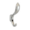 Мебельный крючок 2-рожковый, модель 127, овальный, цвет пол. хром (CP), усиленный