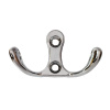 Мебельный крючок 2-рожковый, модель 907S, цвет пол. хром (CP), маленький