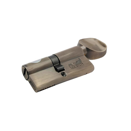 Цилиндровый механизм CW80, тип: кл.-верт., 5 перфо кл., цвет: ант. бронза (AB), Самир-Латунь