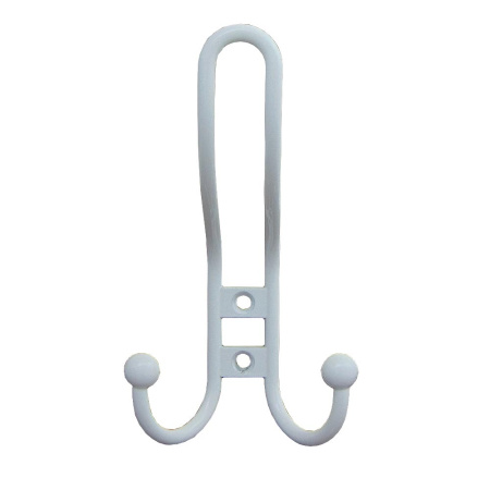 Мебельный крючок 3-рожковый, модель 655, цвет белый (WW), прутковый