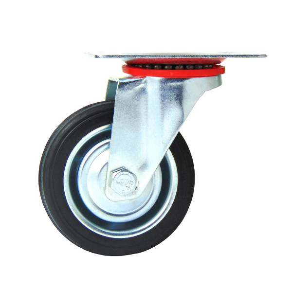 Колесо на платформе, модель 904, 75 мм, черное