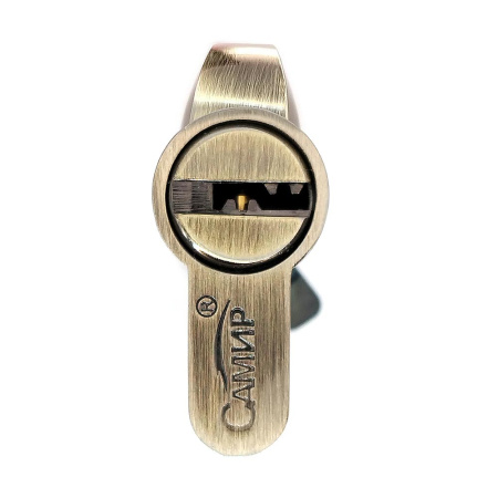 Цилиндровый механизм CW120, тип: кл.-верт., 5 перфо кл., цвет: ант. бронза (AB), Самир-Латунь