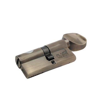 Цилиндровый механизм CW80 (35/45), тип: кл.-верт., 5 перфо кл., цвет: ант. бронза (AB), Самир-Латунь