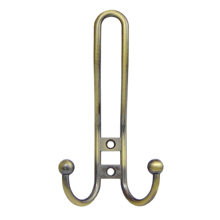 Мебельный крючок 3-рожковый, модель 655, цвет ант. бронза (AB), прутковый