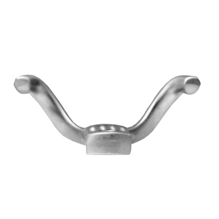 Мебельный крючок 2-рожковый, перфо, модель 8020B, цвет пол. хром (CP), усиленный