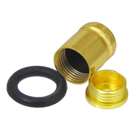 Дверной напольный упор, модель 588-3, малый, цвет пол. латунь (PB)