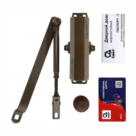 Дверной доводчик D100, цвет коричневый (BR), САМИР