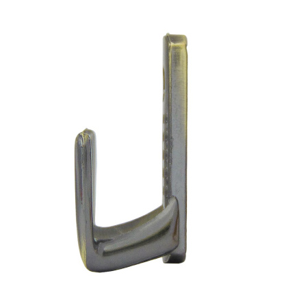 Мебельный крючок 2-рожковый, перфо, модель 8020A, цвет ант. бронза (AB)