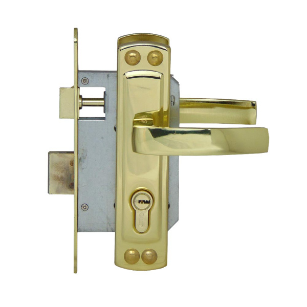 Дверной замок ЗВ4-55 102 (аналог Зенит), цвет пол. латунь (PB)