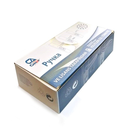 Ручка на планке для замка, правая, модель 411-R, цвет мат. никель (SN)