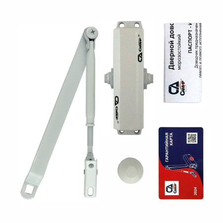 Дверной доводчик D75, цвет белый (WW), САМИР