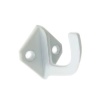 Мебельный крючок 1-рожковый, модель 952, ромб, цвет белый (WW)