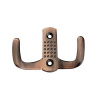 Мебельный крючок 2-рожковый, перфо, модель 8020A, цвет ант. медь (AC)