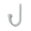 Мебельный крючок 2-рожковый, модель 656, цвет белый (WW), прутковый