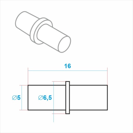 Комплект полкодержателей металлических, 5000 шт цвет пол. хром (CP)
