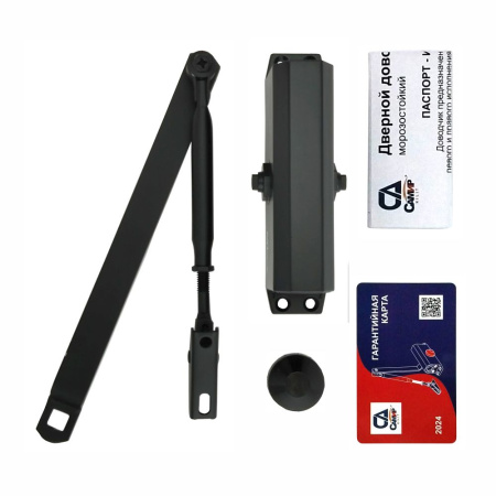 Дверной доводчик D75, цвет черный (BL), САМИР