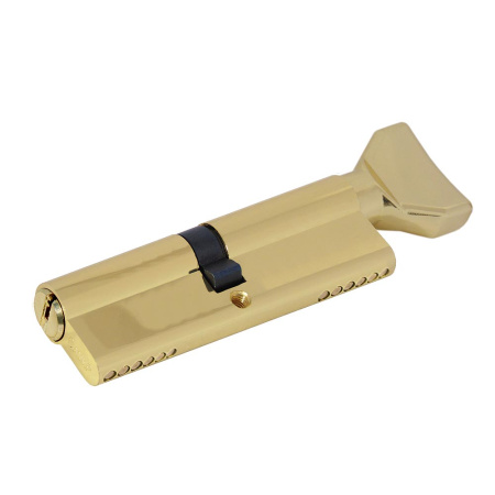 Цилиндровый механизм CW100, тип: кл.-верт., 5 перфо кл., цвет: пол. латунь (PB), Самир-Цинк