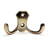 Мебельный крючок 2-рожковый, модель 3021, цвет ант. бронза (AB), усиленный