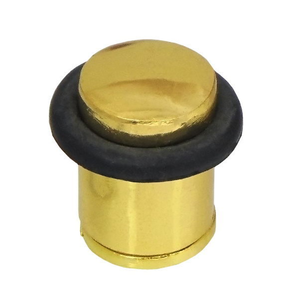 Дверной напольный упор, модель 588-3, малый, цвет пол. латунь (PB)